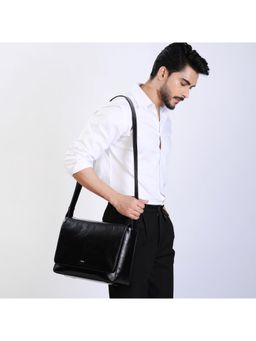 Gioia - Sergio Leather Messenger Bag With Detachable Strap