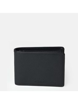 Gioia - Italian Textured Bifold Wallet - Black