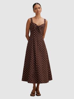 Forever New - Kara Petite Tie Front Linen Midi Dress