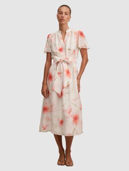 Forever New - Dahlia Button Tie Midi Dress with Belt