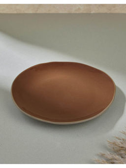 Fabindia - Brown Bhoomi Ceramic Glazed Quarter Plate
