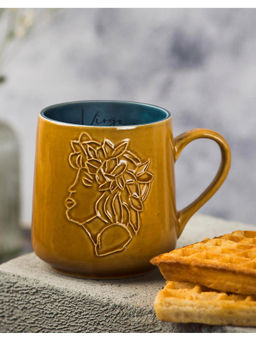 Fabindia - Rashi Ochre Ceramic Mug - Virgo (330ml)
