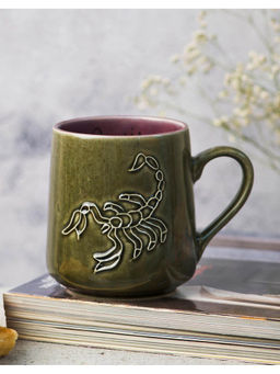 Fabindia - Rashi Olive Ceramic Mug - Scorpio (330ml)