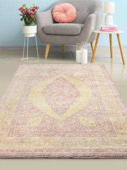 Saral Home - Pink Microfiber Carpet -150x210 cm