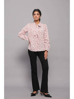 Twenty Dresses by Nykaa Fashion - Tie-Neck Shirt In Ditsy Floral Print
