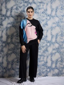 AAREIN - Black Graphic Printed Co-Ord (Set of 2)