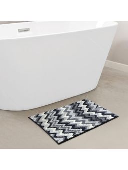 OBSESSIONS - Super Absorbent Anti-Skid Polyester Bath Mat Grey