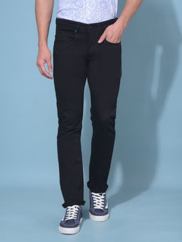 CRIMSOUNE CLUB - Mens Black Stretchable Jeans