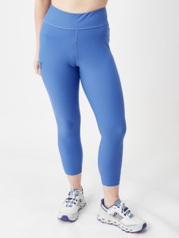 On - Women Blue Polyamide Elastane Sports Tight