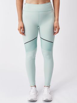 On - Women Sky Blue Polyamide Elastane Sports Tight