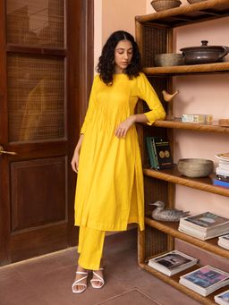 Shibui - Flamingo Yellow Kurta