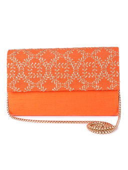 The Purple Sack - Orange Vibrant Clutch