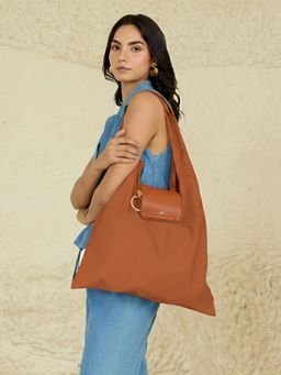HIE - Solid Lepayt Tote Bag - Warm Brick