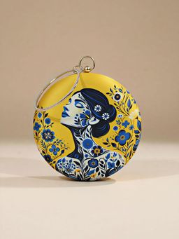 ARTKLIM - Blue Blossom Muse Round Printed Clutch