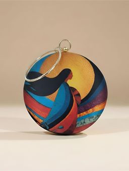 ARTKLIM - Celestial Flow Round Printed Clutch