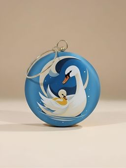 ARTKLIM - Eternal Bond Swan Round Printed Clutch