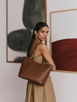 MIRAGGIO - Riva 14 Inch Laptop Tote Bag - Brown (L)