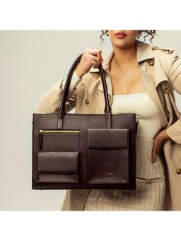 Strokes by Namrata Mehta - Mahogany Mystique Maison Elan Tote Bag with Detachable Strap (L)