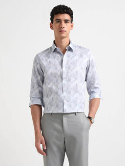 Arrow Newyork - Men Grey Satin Manhattan Slim Fit Shirt