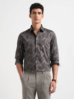 Arrow Newyork - Men Brown Satin Manhattan Slim Fit Shirt