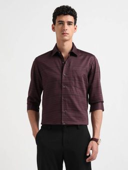 Arrow Newyork - Men Brown Satin Manhattan Slim Fit Shirt