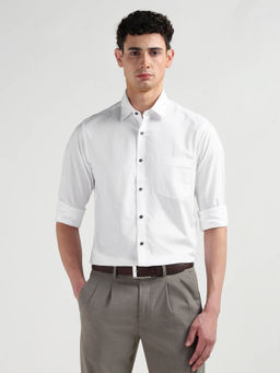 Arrow - Men White Manhattan Slim Fit Vertical Striped Shirt