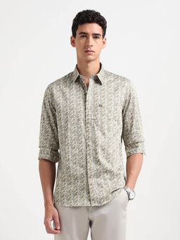 Arrow Sports - Men'S Floral Printed Satin Shirt