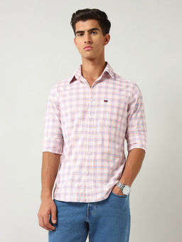 AD By Arvind - Men Modern Slim Fit Tartan Checked Shirt