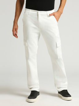 Pepe Jeans - Cargo Straight Mid Rise White Gymindigo Jeans
