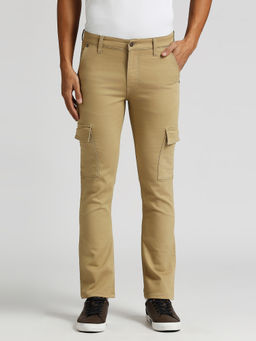Pepe Jeans - Cargo Straight Mid Rise Beige Tinted Jeans