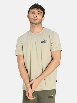 Puma - Essentials Small Logo Regular Fit Mens Beige T-shirt