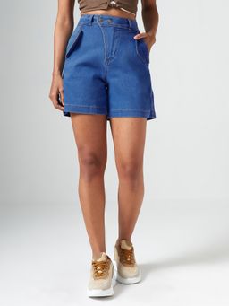 DOLCE CRUDO - Women's Relaxed-Fit Mid-Rise Denim Shorts