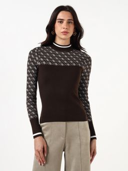 Guess - Women Printed Long Sleeves Sweater