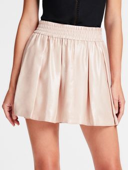Guess - Women Solid Elasticated Waist High-Rise Skorts