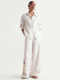 RAREISM - Embroidered Off-White Women's Trouser