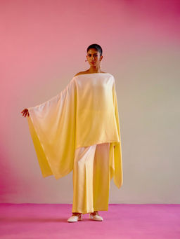 DRISHTI CHHABRAA - Sunny Yellow Ombre Flowy Co-ord (Set of 2)