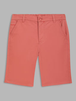 Blue Giraffe - Boys Peach Solid Shorts