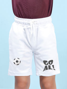 Nusyl - Boys White Basketball Graphic Printed Shorts
