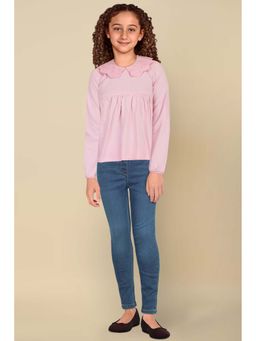 Allen Solly - Girls Pink Solid Casual Top