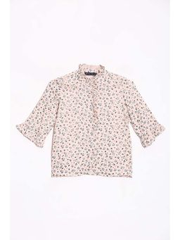 Allen Solly - Girls Beige Print Casual Top