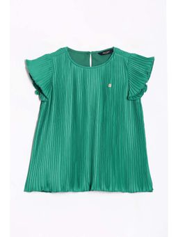 Allen Solly - Girls Green Stripe Casual Top