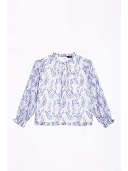 Allen Solly - Girls White Floral Print Casual Top