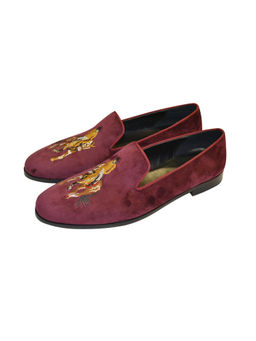 SHUTIQ - Burgundy Pony Suede Leather