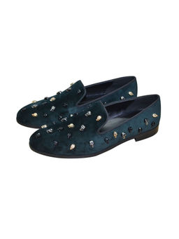 SHUTIQ - Skull Candy Green Loafers