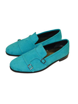 SHUTIQ - Teal Monk Straps Shoes