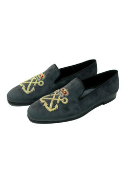 SHUTIQ - Crossed Anchors Smokey Grey Shoes