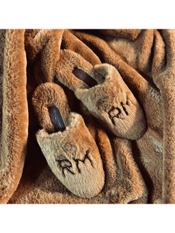 SHUTIQ - Furry Beige Mules