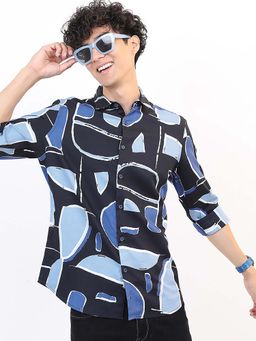 HIGHLANDER - Men Multi-Color Slim Fit Printed Cotton Casual Shirt