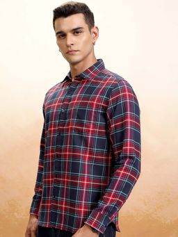 HIGHLANDER - Men Multi-Color Checks Full Sleeves Casual Shirt
