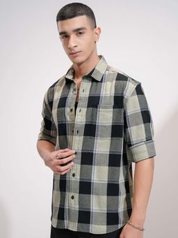 HIGHLANDER - Men Multi-Color Grindal Checks Relaxed Fit Shirt